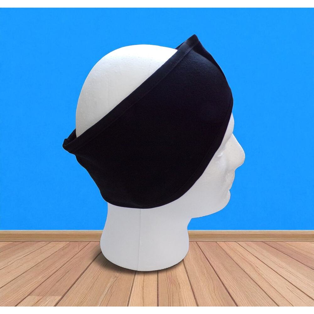 (28) Lot West Loop Fleece Headbands Ear Warmers Black 4.5" taper to 3.5"